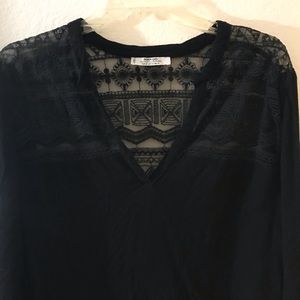 Mango Black Blouse (Size Medium)